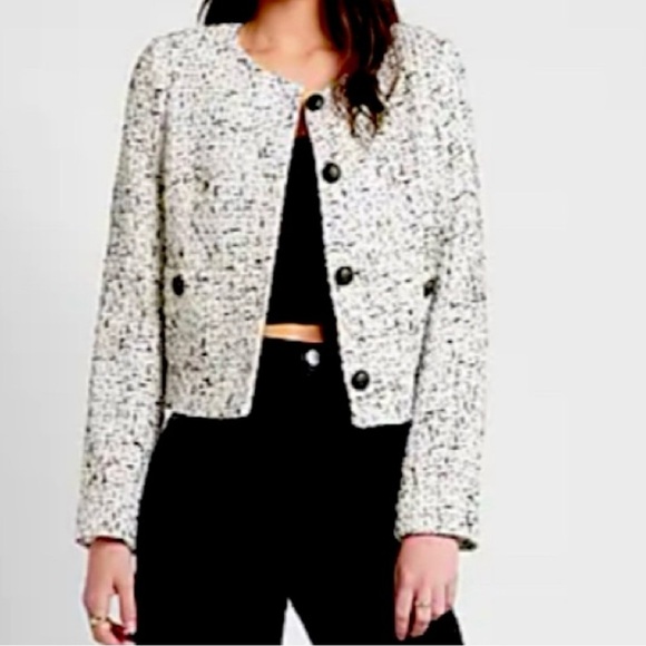 EXPRESS Women's Tweed Button-Up Jacket. #013 - Picture 2 of 6